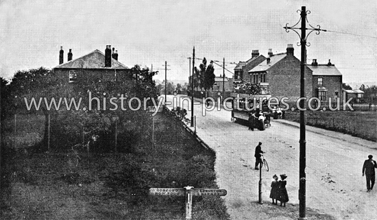 Looking from the Tram Terminus, Chingford Mount towards Walthamstow, London. c.1905